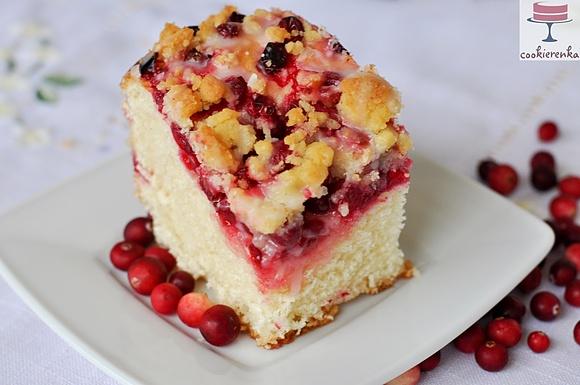 Ciasto drożdżowe z żurawiną