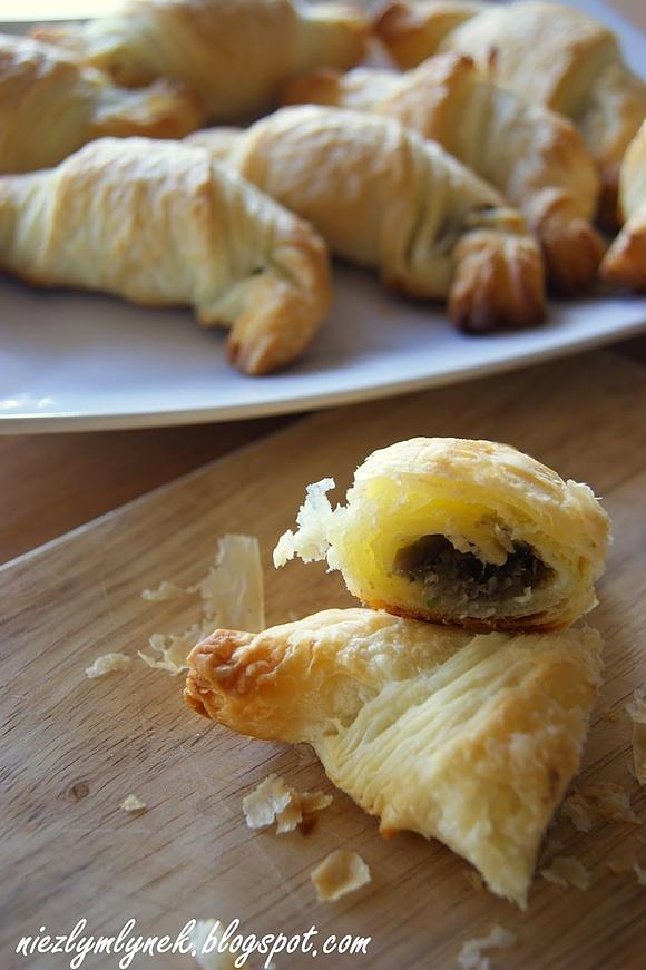 Croissanty z borowikami