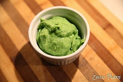 Puree z zielonego groszku