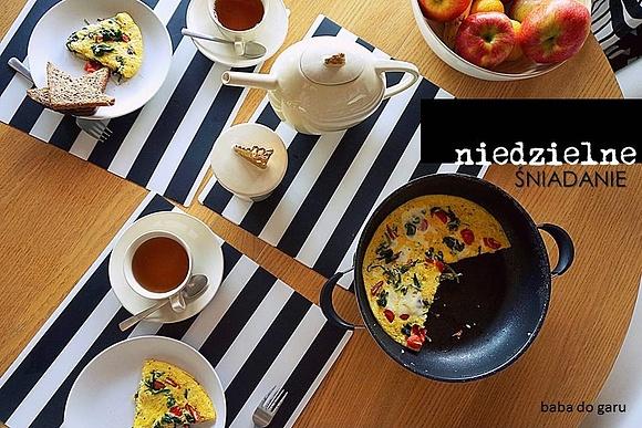 Omlet ze szpinakiem i parmezanem