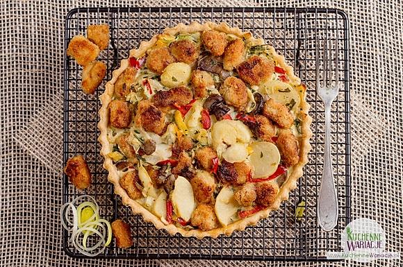Tarta ze schabem i warzywami