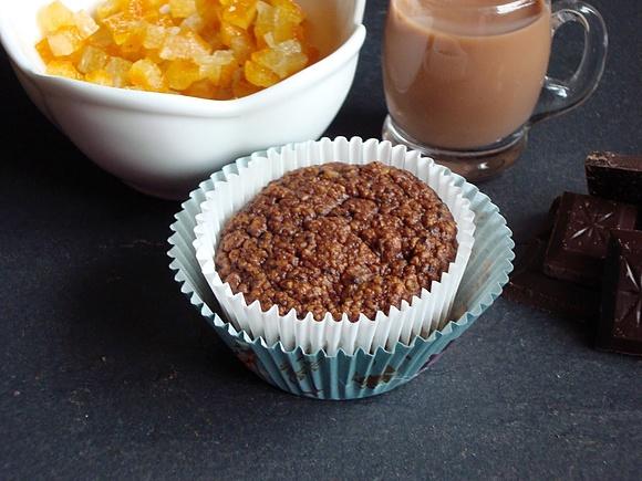 Dietetyczne muffiny z płatków owsianych i skórki pomarańczowej