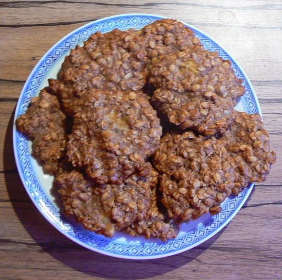 Bananowe ciastka owsiane