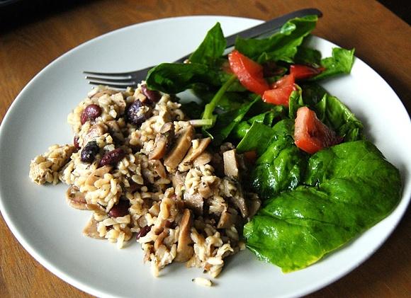 Risotto z pieczarkami i tofu