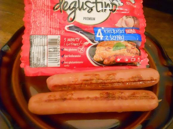 Bezglutenowe kiełbaski z szynki na grilla Degustino