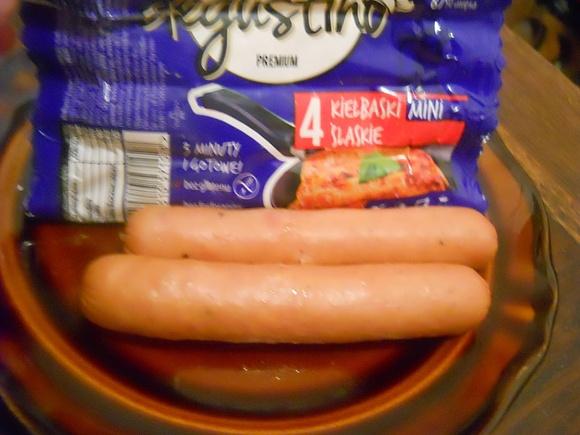 Bezglutenowe kiełbaski śląskie Degustino gotowane