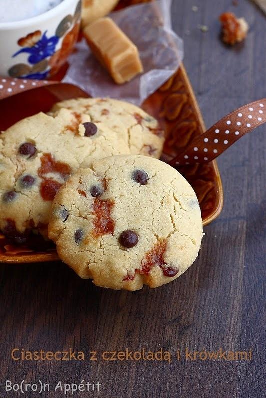 Ciasteczka z czekoladą i krówkami