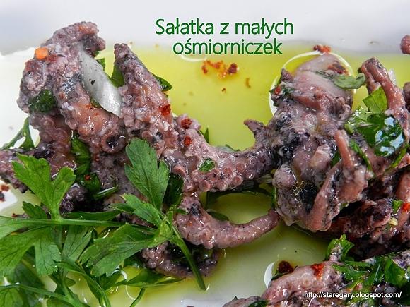 Sałatka z małych ośmiorniczek