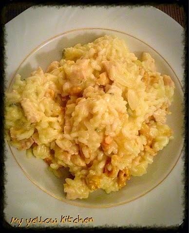 Risotto z orzechami, gruszką i serem blue