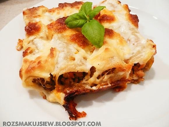 Cannelloni z pieczoną papryką i sosem porowym