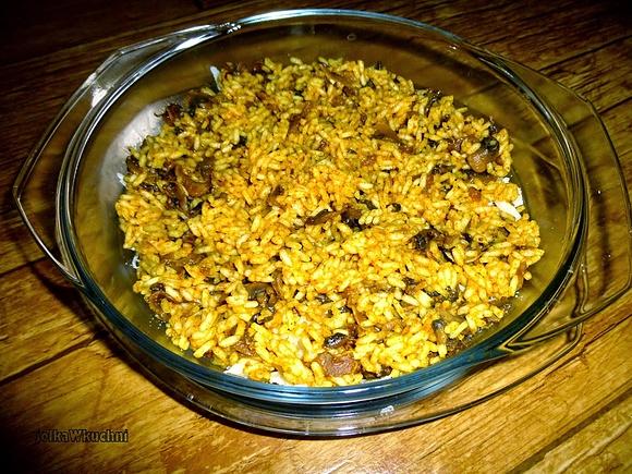 Ryż curry z pieczarkami