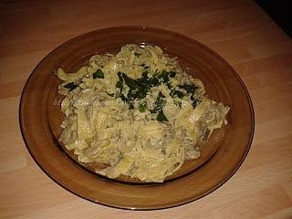 Tagliatelle z pieczarkami