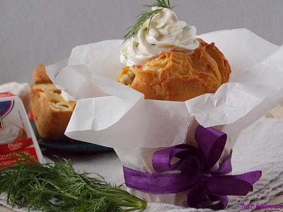 Wytrawne muffinki podwójnie serowe
