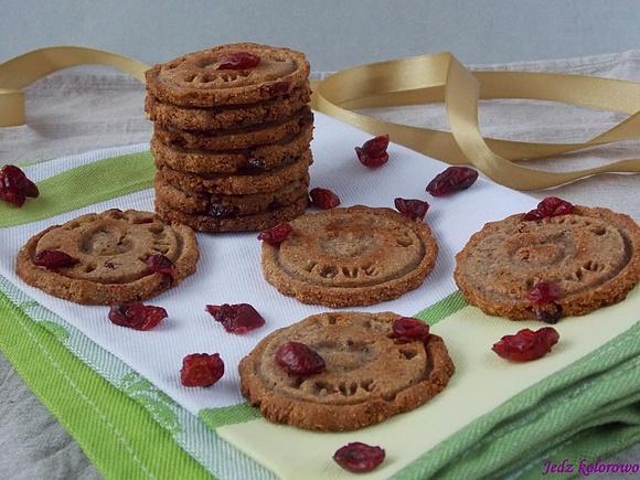 Orzechowe ciastka z żurawiną bez glutenu i laktozy