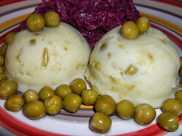 Ziemniaczane purée z groszkiem