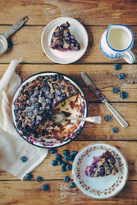 Clafoutis z borówkami amerykańskimi