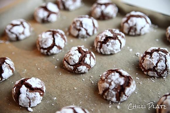 Zimowe czekoladowe ciasteczka brownie