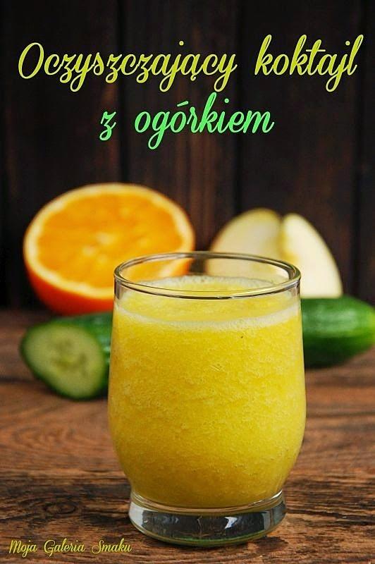 Oczyszczający koktajl z ogórkiem, selerem naciowym i pomarańczą