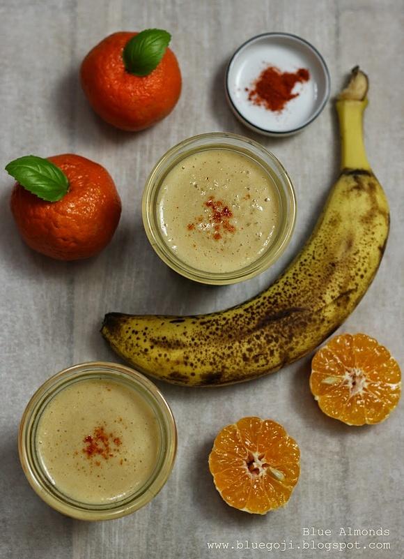 Spicy mandarin smoothie na ostro bezglutenowe vegan