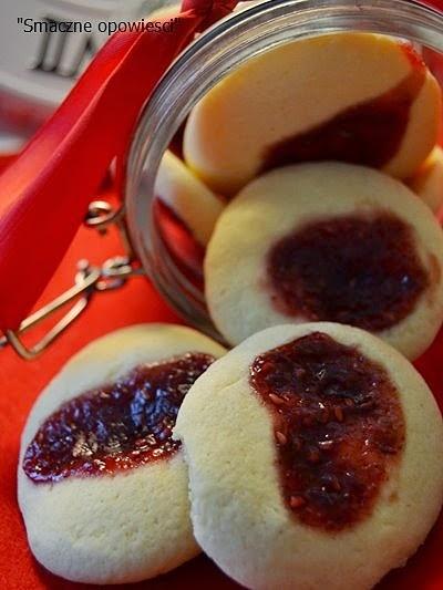 Ciasteczka z dżemem malinowym