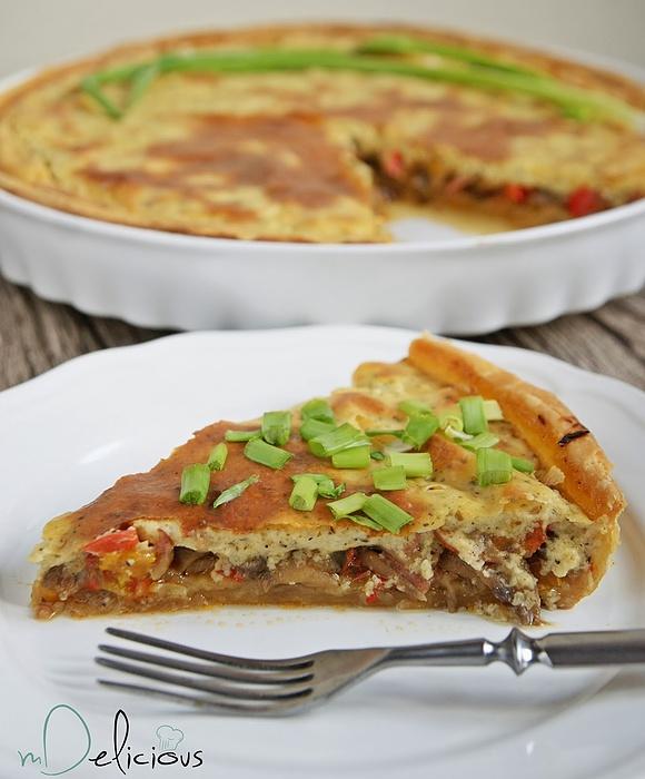 Tarta paprykowo-pieczarkowa