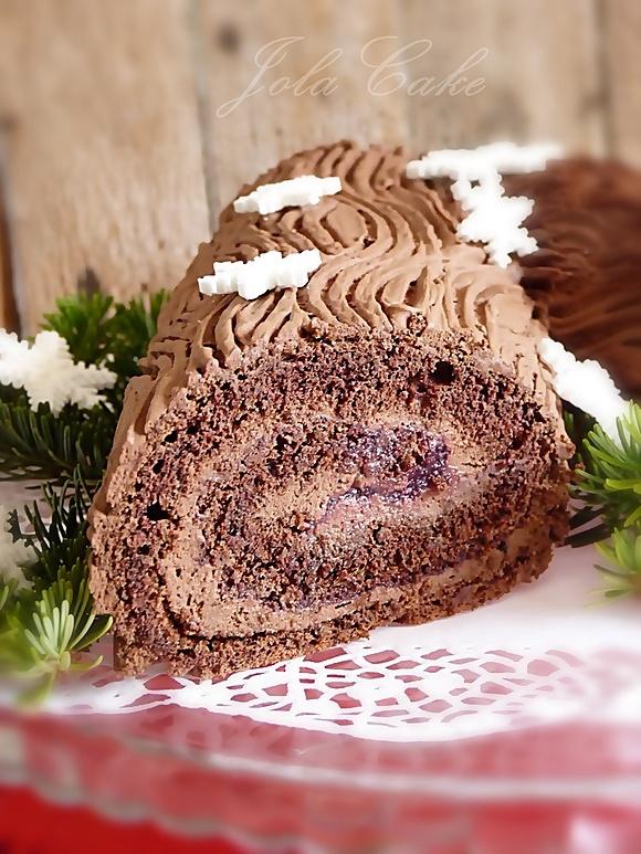 Gałąź wigilijna bûche de noël - ciasto świąteczne francuskie