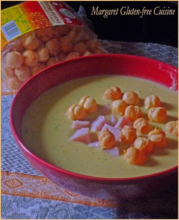 Zupa duńska gluten-free z porami i szynką