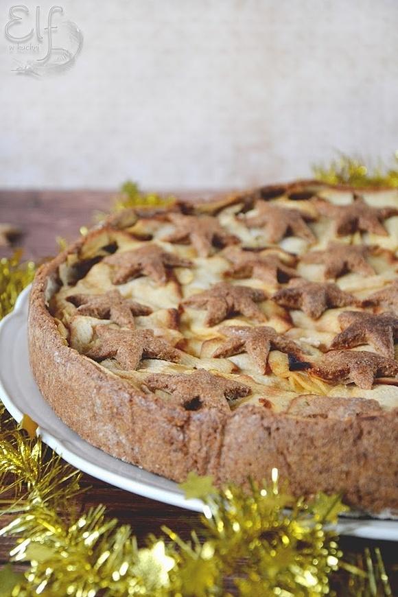 Warstwowa szarlotka pełnoziarnista