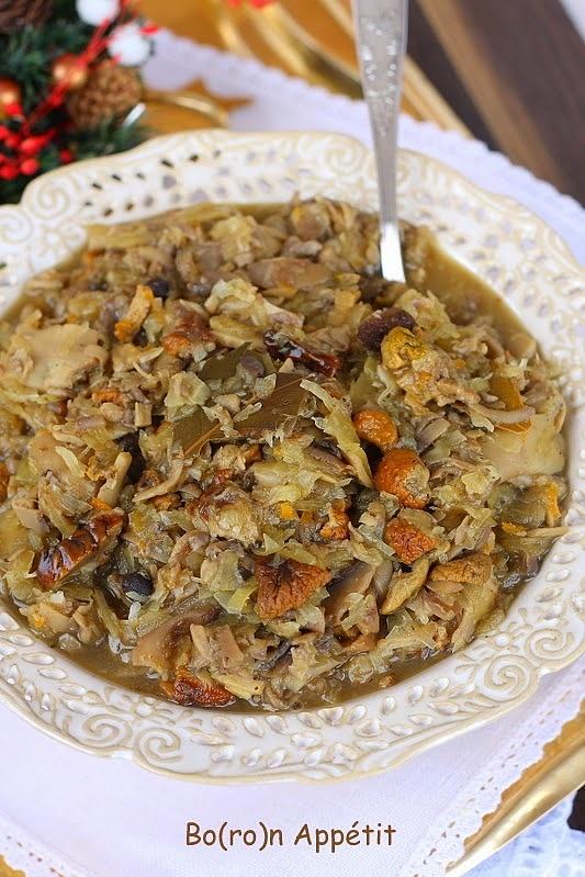Kapusta z grzybami i pieczarkami