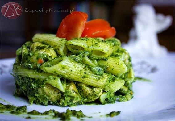 Penne ze szpinakiem i kurczakiem