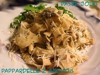 Papardelle z anchois i cytryną