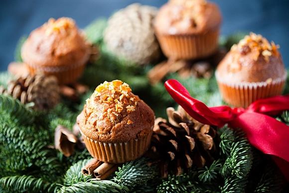 Zimowe muffinki z żurawiną pomarańczą i cynamonem