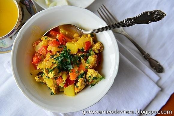 Curry z Indyka i Ananasa