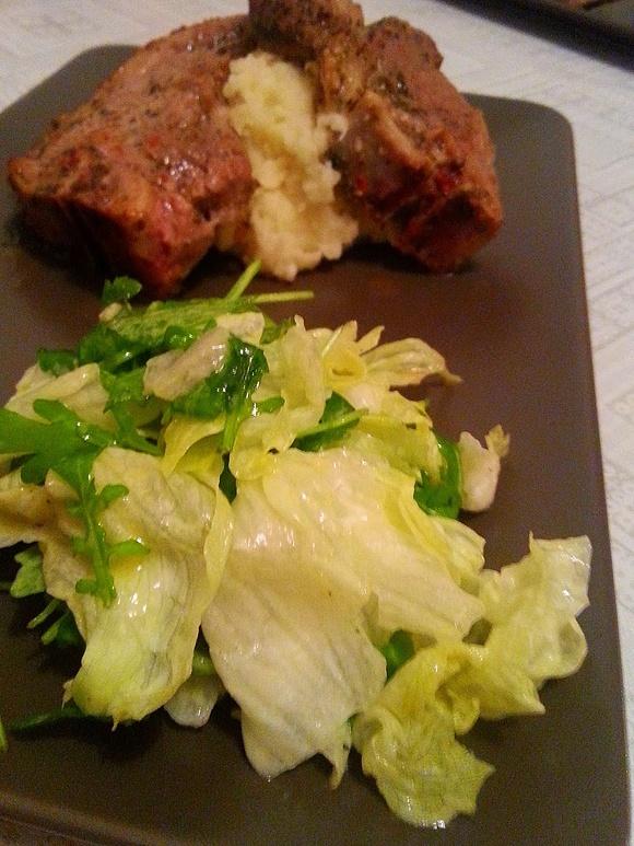 Szybka jagnięcina z puree z selera
