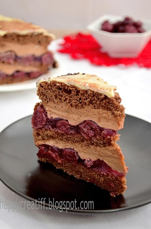 Tort wiśniowo-czekoladowy z nutką kawy