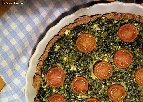 Żytnia tarta ze szpinakiem