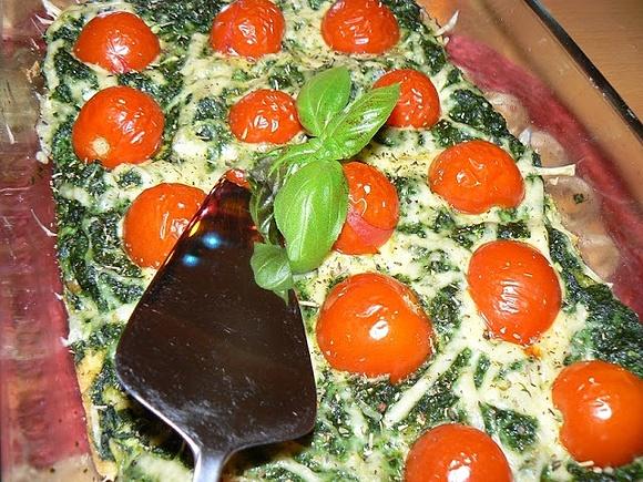 Tarta ze szpinakiem i serem
