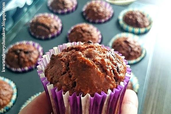 Muffinki bananowe z orzechami na mące orkiszowej