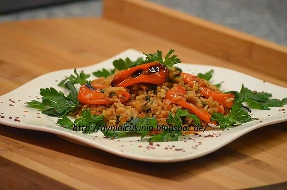Risotto czerwone z pomidorami i tuńczykiem