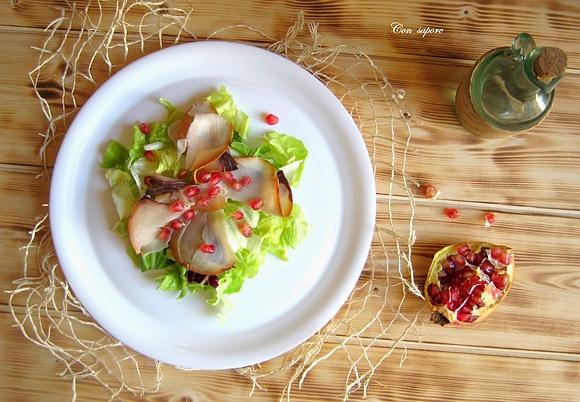 Carpaccio z wędzonego miecznika i granatu