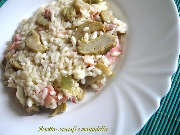 Risotto z karczochami i mortadellą