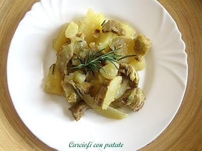 Carciofi con patate czyli karczochy z ziemniakami