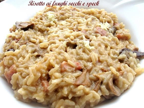 Risotto z suszonymi prawdziwkami i boczkiem