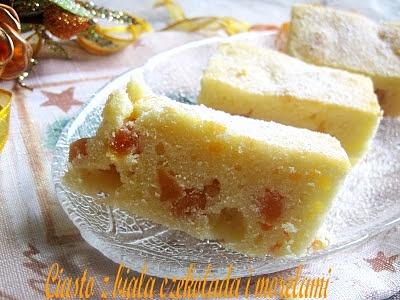 Ciasto z białą czekoladą i morelami