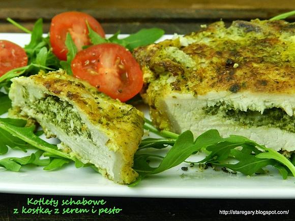 Kotlety schabowe z serem i pesto