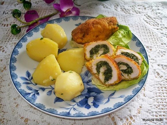 Roladki drobiowe ze szpinakiem