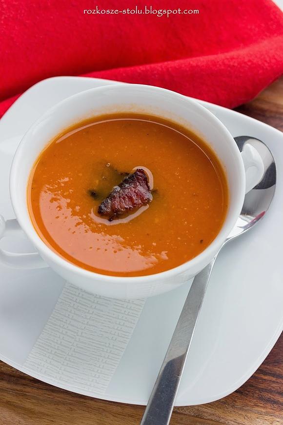 Zupa krem pomidorowo-selerowa z jabłkiem