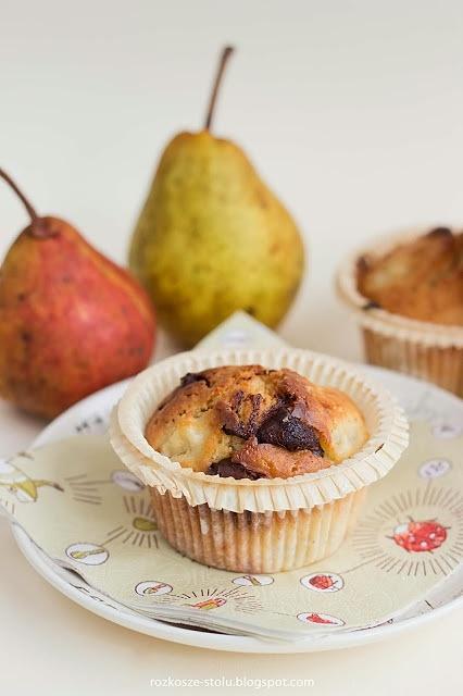 Muffiny z gruszką i czekoladą