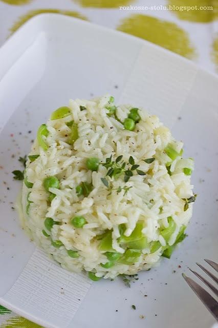 Risotto z zielonym groszkiem