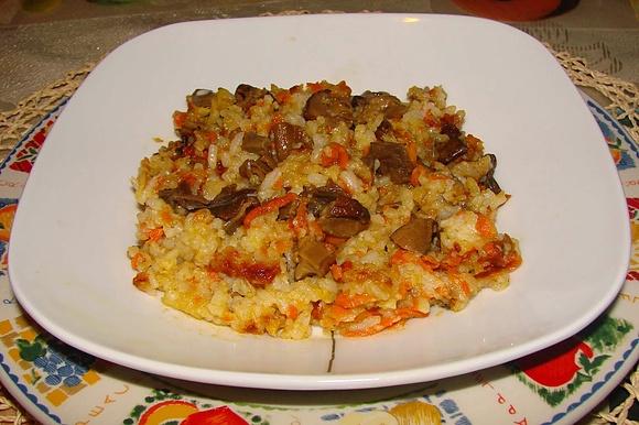 Włoskie risotto na winie wytrawnym z grzybami